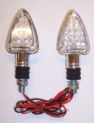 knipperlicht-set Led pijl chroom (2 stuks)
